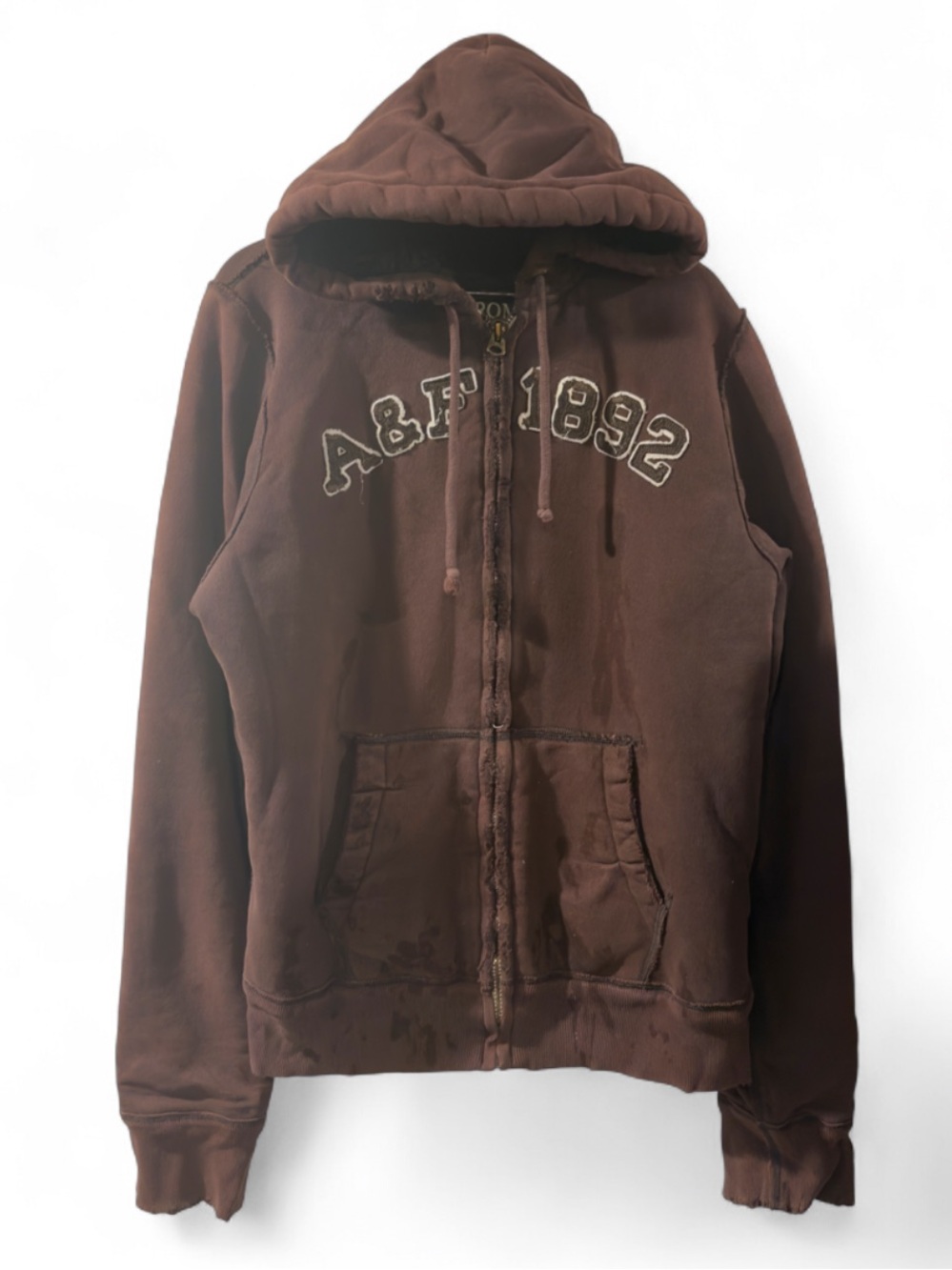 VTG Y2K Rare Abercrombie & Fitch Brown Wolf Jaw Jacket Size Men’s Large